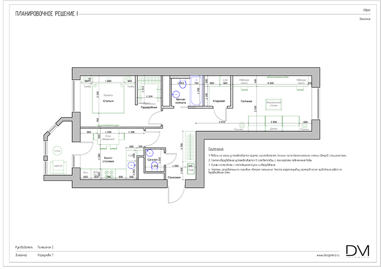 Фотографии рабочей документации готового проекта интерьерного дизайна чердачного помещения под квартиру 