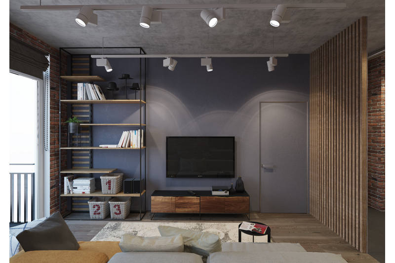  Дизайн проект Дизайн маленькой квартиры в стиле Loft- Проект_4